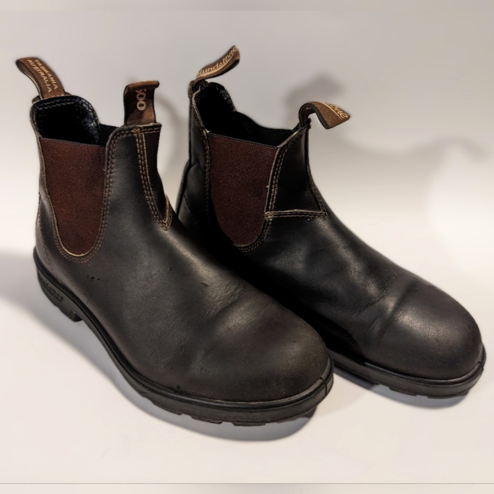 Blundstone 500 Boots - Stout Brown - US M 9 / US W 11 / AU 8 + Shoe Care Kit